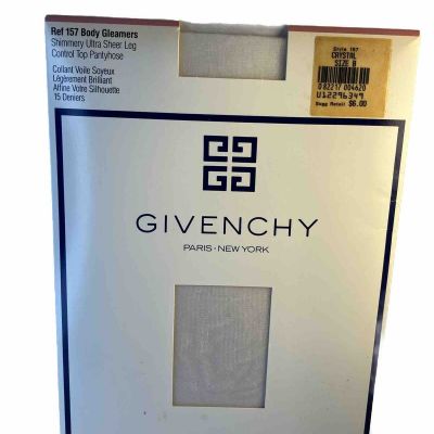 Vtg 1990 Givenchy Body Gleamers Shimmery Sheer Leg 157 Crystal  Pantyhose Sz B