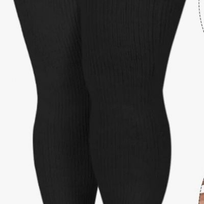 Plus Size Girls Ladies Women Thigh High Over the Knee Socks Extra Long Cotton
