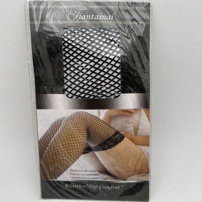 NWT Tiantainai Thigh High FISHNET  ONE SIZE FITS MOST ELASTIC TOP for COMFORT