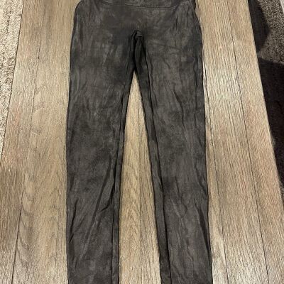 Womens Spanx High Waist Black SPANX leggings Shiny L