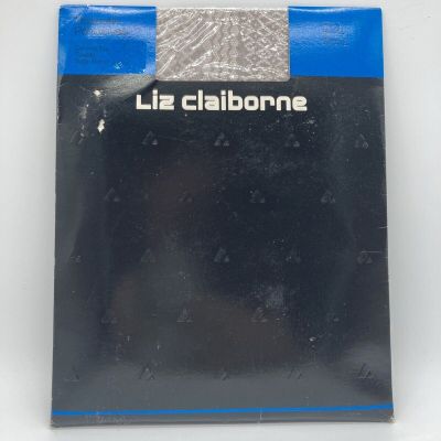 NOS Liz Claiborne Textured Pantyhose Control Top Pewter Size 2 Made In USA