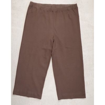 Roamans Womens Brown Leggings Solid Elastic Waist Pockets Pull On Size 24W