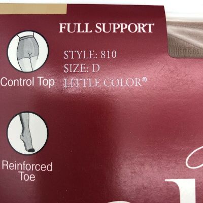 Hanes Alive Support Pantyhose Lot of 3 Size D Little Color and Pearl Colored