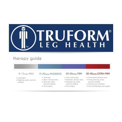 Truform Women's Stockings Knee High Open Toe: 20-30 mmHg M BLACK (0361BL-M)