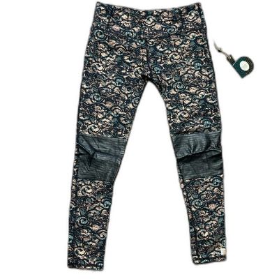 $128 New Body Rock Sport Workout Pants Moto Leggings Ankle Zipper Activewear S