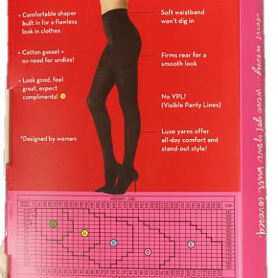 Spanx Tight End Tights HH  Comfortable Tummy And Thigh Shaping Size B Very Black