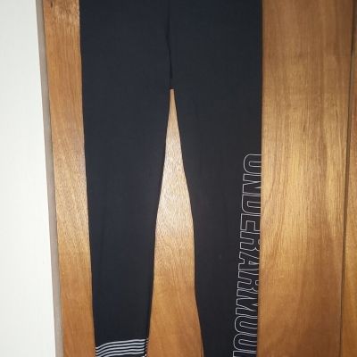Under Armour Women's Black Leggings Size Small Logo Comfort Casual Workout