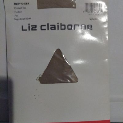 Liz Claiborne Style 831 Silky Sheer Control Top Pantyhose Size Medium in Flax