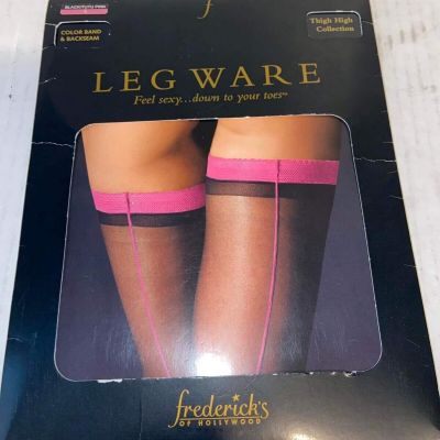 Fredericks Of Hollywood Seduction Color Band Backseam Stocking New Unopened Pink