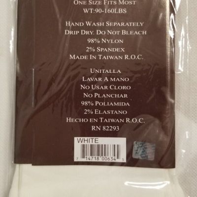 Opaque Thigh Highs by Leg Avenue, White W6672 One Size Fits Most