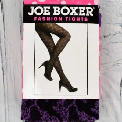 Women Joe Boxer Pull-On Stretch Knit Fashion Tights Legwear Stockings Purple S/M