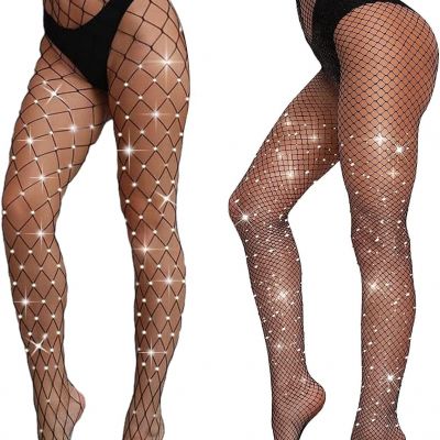 3 Pcs Black Fishnet Stockings for Women, Fishnet Tights plus Size One Size Fit A