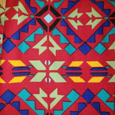 Lularoe OS Leggings Red Aztec style