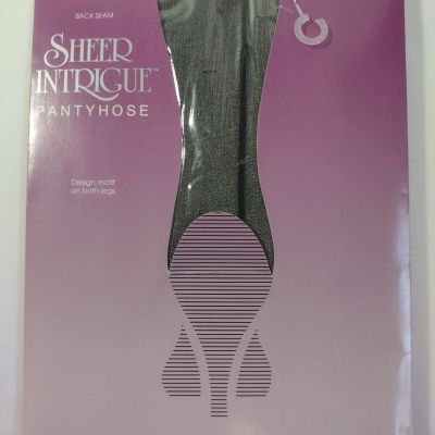 Back Seam Pantyhose Vintage Black Size C New Costume Accessories Sheer Intrigue