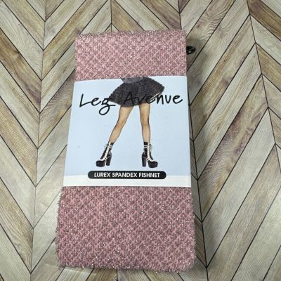 Leg Avenue Lures Spandex Fishnet O/S Pink Silver