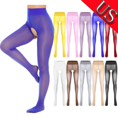US Woman Sheer Hollow Out Tights Pantyhose Suspender Thigh High Stockings Pants