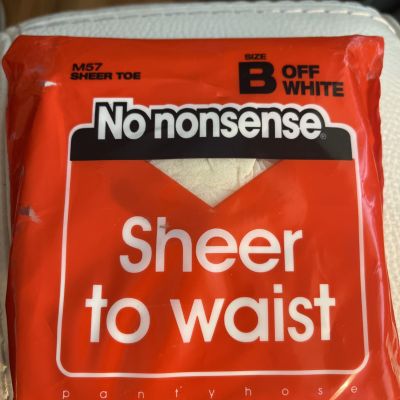 NOS No Nonsense Sheer To Waist Pantyhose Med/Tall SZ B Off White M57 NEW SEALED