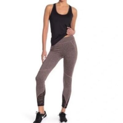 Sam Edelman Mauve Black Mesh Lace Leggings Goth Sheer Whimsygoth