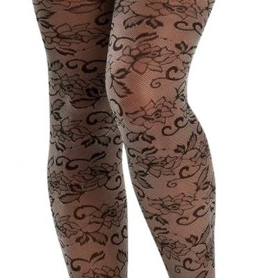 Women’S Vintage Lace Pattern Thigh High Stockings 1 Pair