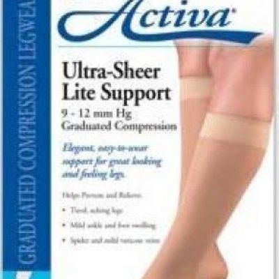 Activa Ultrasheer Womens Compression Knee 9-12 mmHg Supports FLA Stockings