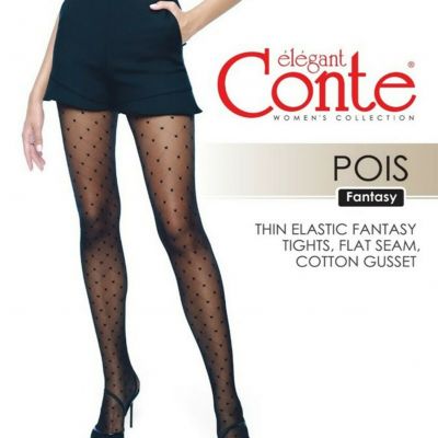 CONTE Fantasy Tights POIS Fashion Fancy Geometric Polka Dot Pattern Pantyhose