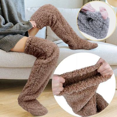 Hand Embroide Stocking Winter Warm Socking Leg Cover Home Knee Socks Thick