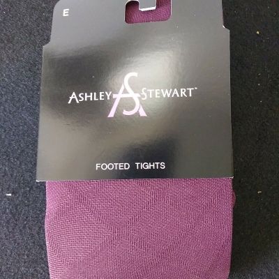 Ashley Stewart Footed Tights - Wine - Size E - MSRP $12.50 (NEW)