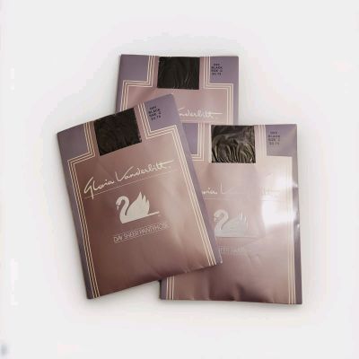 Vtg Lot Of 3 Gloria Vanderbuilt Day Sheer Panty Hose Size C  Off Black