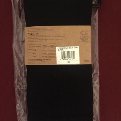 Frye and Co Women's Black Fleece Lined Footless Tights size Large- XL Brand NEW