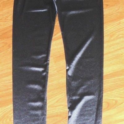 *PROOF EXCELLENCE LEGGINGS SIZE L JUNIOR METALLIC PURPLE STRETCH SILKY SHINY NWT