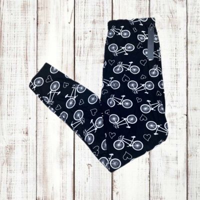 Women’s Leggings Depot Plus Size 3X-4X Bicycle Print NWT Extra Stretchy Soft