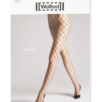 WOLFORD KAYLEE Fishnet Tights Pantyhose in Clove Sz:M Ret:$61 New/Packaged