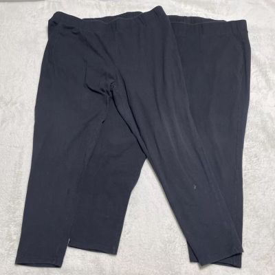 Torrid Leggings Women's Size 3 Black Stretch Pants Lot Of 2