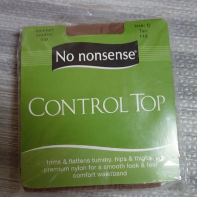 No Nonsense Control Top Size Q Tan Comfort Control Top