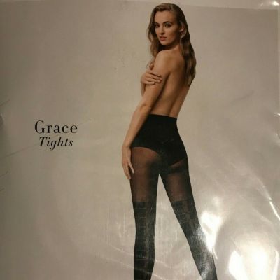 Wolford Grace Tights Size: Large Color: Black / Black 14688 - 32