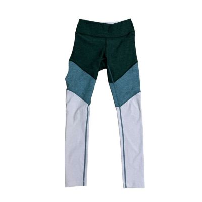 Outdoor Voices Leggings Color Block Green Blue Gym Workout Size Extra Small