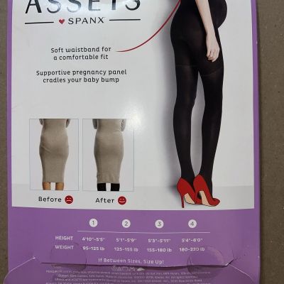 ASSETS SPANX Maternity SHAPING TIGHTS Black Size 4 NEW