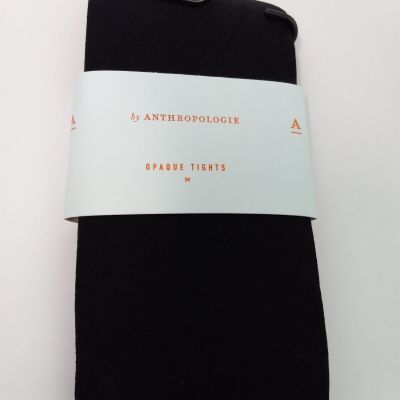 by Anthropologie Black Opaque Tights NWT $20 Women's Medium
