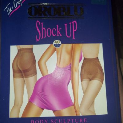 Oroblu Shock Up BLACK Body Sculpture Lifter Tights Pantyhose  IV XL NEW