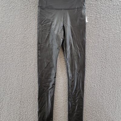 BAGATELLE.NYC High-Rise Faux Leather Leggings Women's XS Black Elastic Waist