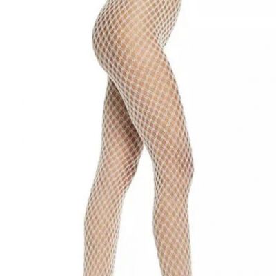 New Women's NATORI Ivory Double Weave Net Tights Size M Msrp$32