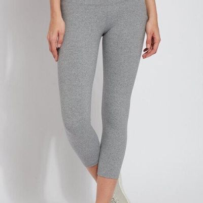 Lysse Flattering Crop Cotton Leggings - Gray - Women's Plus Size 2X
