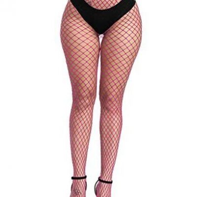 Women's Fishnet Stockings Sexy Tights High Waisted Pantyhose 002rose2