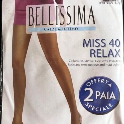 Bellissima Resistant Semi-Opaque Tights, 2 pair-set, Brand New, Made in Italy