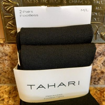 Women's TAHARI Footless Tights Fleece-Lined 3 1/2