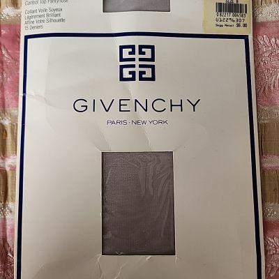 VTG Givenchy Body GLEAMERS pantyhose Silver Fox Size B #157