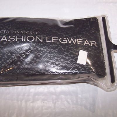 New Victoria's Secret Women's Black Geometric Fashion Legwear Size B