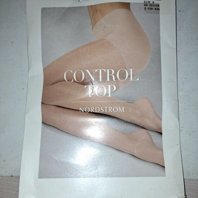 Nordstrom Control Top Pantyhose Women's Size B, Light Nude