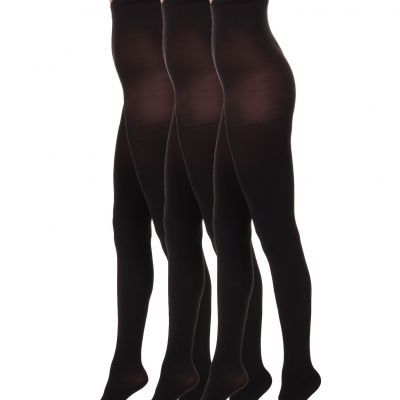 HUE ESF13157 Super Opaque 3 Pair Pack Tights Black 2 (5'3
