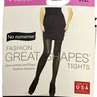 No Nonsense Fashion Great Shapes Tights Diamond Black X LARGE NEW IN PACKAGE